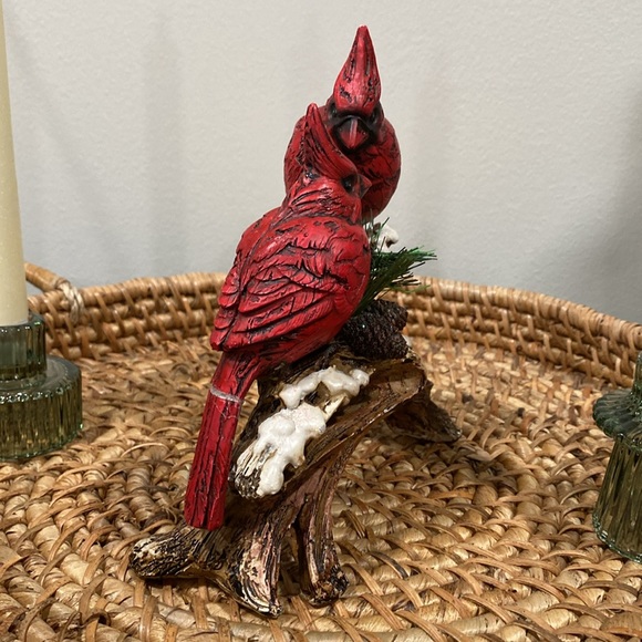 Cardinal Vintage 1970-1980 Bird Pair Snowy Branch - Picture 5 of 12